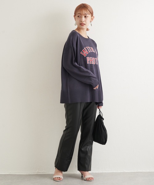 LAVEANGE（ラビアンジェ）の「フェイクレザースリットパンツ（その他パンツ・レディース・ブラック/グリーン・LL/3L/M/L）」の19枚目の写真