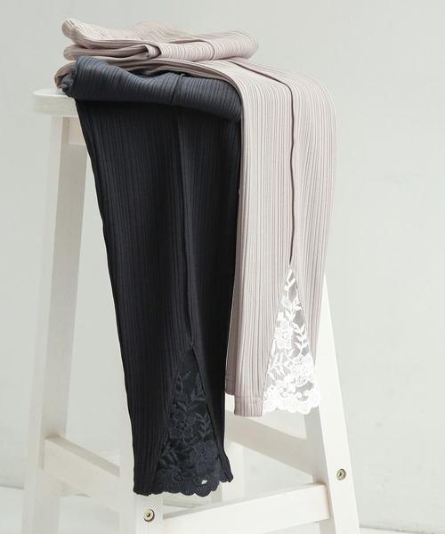 osharewalker（オシャレウォーカー）の「【廃盤】『フロントレースリブレギンス』（レギンス/スパッツ・レディース・ブラック/ライトグレー・1/2）」の15枚目の写真