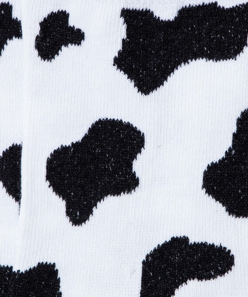 WEGO（ウィゴー）の「WEGO/カウ柄ソックス（ソックス/靴下・レディース・ブラック/ベージュ・23-25cm）」の7枚目の写真