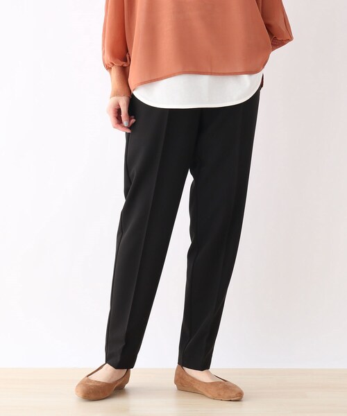 SHOO・LA・RUE(シューラルー)の「◆【S-LL/股下長め/3Dスキャン】ドライタッチテーパードパンツ(その他パンツ・レディース・ブラック/レンガ/ナチュラル/グレー系その他2・04/02/01/03)」の2枚目の写真