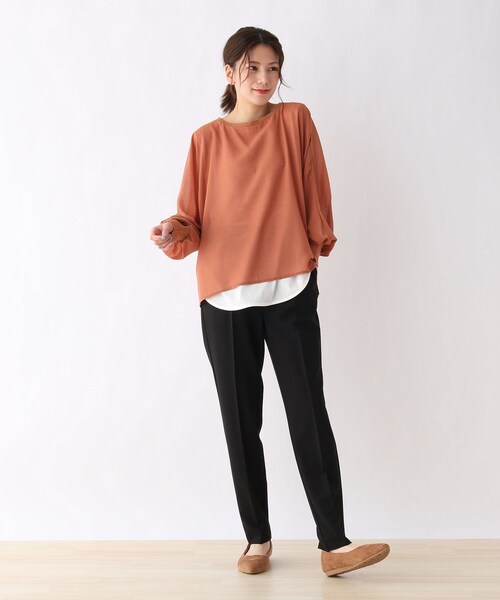 SHOO・LA・RUE(シューラルー)の「◆【S-LL/股下長め/3Dスキャン】ドライタッチテーパードパンツ(その他パンツ・レディース・ブラック/レンガ/ナチュラル/グレー系その他2・04/02/01/03)」の13枚目の写真