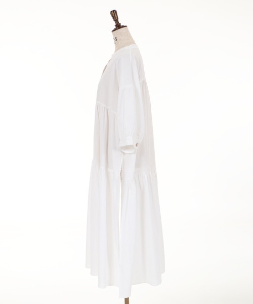 axes femme(アクシーズファム)の「サイドスリットティアードOP(ワンピース・レディース・ネイビー/ホワイト/イエロー・MEDIUM)」の8枚目の写真