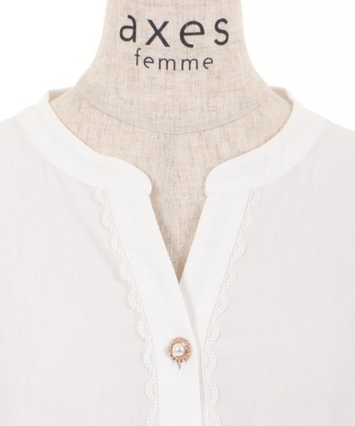 axes femme(アクシーズファム)の「サイドスリットティアードOP(ワンピース・レディース・ネイビー/ホワイト/イエロー・MEDIUM)」の12枚目の写真