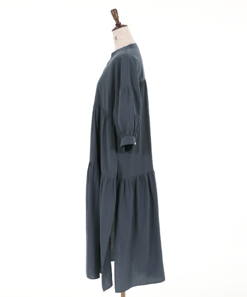 axes femme(アクシーズファム)の「サイドスリットティアードOP(ワンピース・レディース・ネイビー/ホワイト/イエロー・MEDIUM)」の18枚目の写真