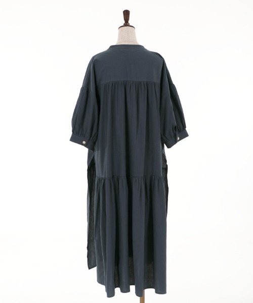 axes femme(アクシーズファム)の「サイドスリットティアードOP(ワンピース・レディース・ネイビー/ホワイト/イエロー・MEDIUM)」の19枚目の写真