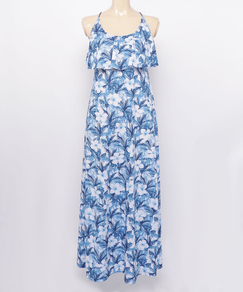 LOCO BOUTIQUE PLUMERIA AND PALM L DRESS