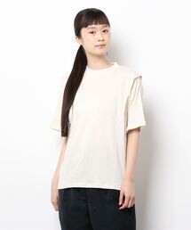 Lugnoncure | 肩タックシャーリング天竺プルオーバー(Tシャツ/カットソー)