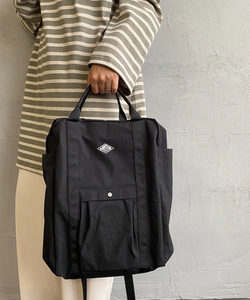 DANTON（ダントン）の「[DANTON/ダントン] 2WAYバックパック（バックパック/リュック・レディース・ブラック/ベージュ・ONE SIZE）」の2枚目の写真