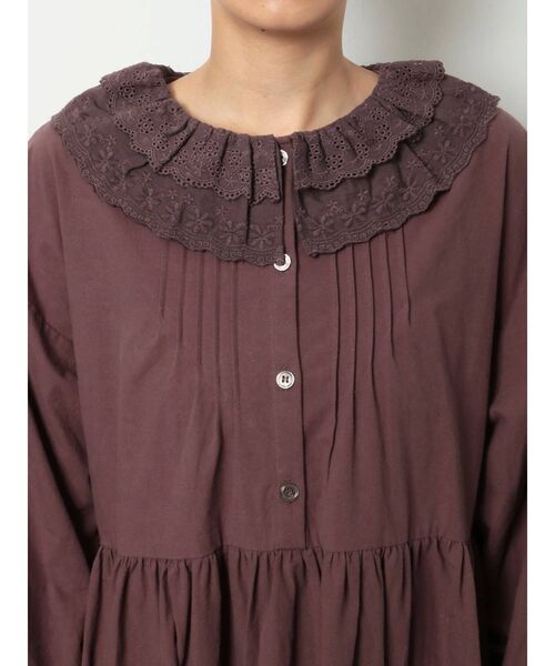 merry jenny(メリージェニー)の「Wレースカラーワンピース(ワンピース・レディース・オフホワイト/ブラック/ボルドー・FREE)」の17枚目の写真