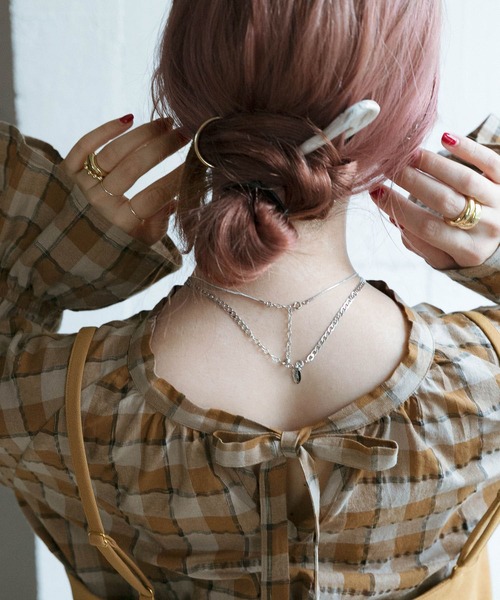 SMELLY(スメリー)の「マーブルジュシヘアスティック(その他ヘアアクセサリー・レディース・カーキ/アイボリー・-)」の8枚目の写真