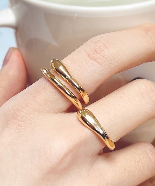 BROTHERHOOD（ブラザーフッド）の「【earyear】ダブル フィンガー リング（リング・レディース・シルバー/A/B/ゴールド/G/H/D/E/F/C・FREE）」の10枚目の写真