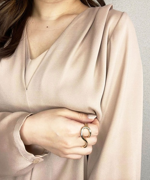 BROTHERHOOD（ブラザーフッド）の「【earyear】ダブル フィンガー リング（リング・レディース・シルバー/A/B/ゴールド/G/H/D/E/F/C・FREE）」の17枚目の写真