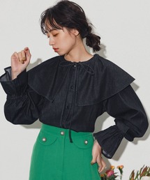 MADEMOISELLE ROPE' | 【MR Jeans】<新色追加>2WAYダンガリーブラウス(シャツ/ブラウス)