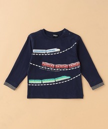 kladskap | 電車プリント長袖Tシャツ(Tシャツ/カットソー)