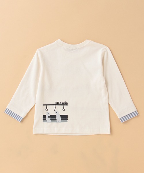 kladskap(クレードスコープ)の「電車プリント長袖Tシャツ(Tシャツ/カットソー・キッズ・ネイビー/アイボリー・90cm/120cm/110cm/80cm/130cm/100cm)」の4枚目の写真