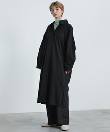 2021 AW サイドスリットロングシャツワンピース