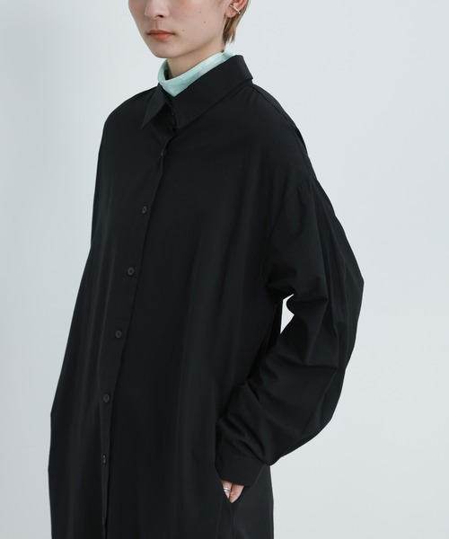 select MOCA（セレクトモカ）の「2021 AW サイドスリットロングシャツワンピース（ワンピース・レディース・ホワイト/ブラック・FREE）」の11枚目の写真