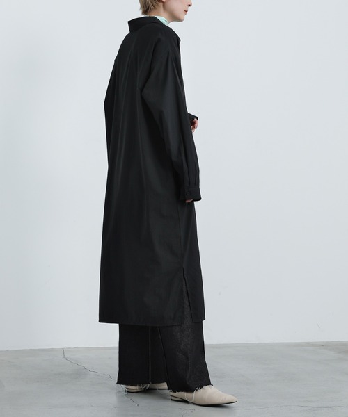 select MOCA（セレクトモカ）の「2021 AW サイドスリットロングシャツワンピース（ワンピース・レディース・ホワイト/ブラック・FREE）」の12枚目の写真