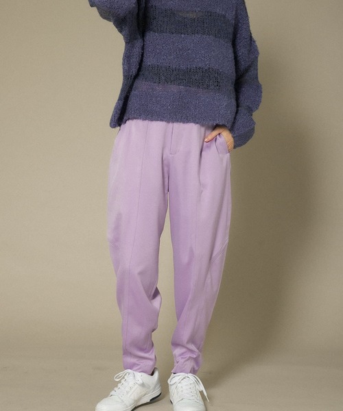 KBF(ケイビーエフ)の「配色ステッチカーブパンツ(その他パンツ・レディース・ネイビー/ブラウン/パープル・ONE)」の14枚目の写真