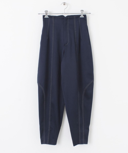 KBF(ケイビーエフ)の「配色ステッチカーブパンツ(その他パンツ・レディース・ネイビー/ブラウン/パープル・ONE)」の9枚目の写真