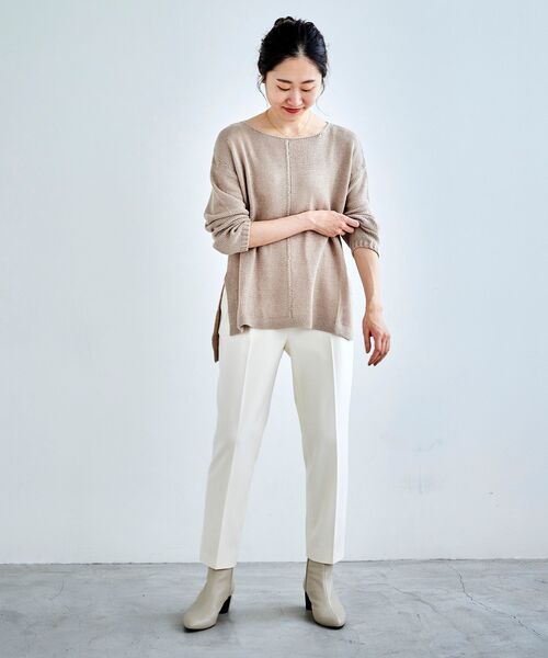 le.coeur blanc(ルクールブラン)の「ルーズシルエットニットプルオーバー(ニット/セーター・レディース・カーキオリーブ/ベージュ/イエロー・FREE)」の17枚目の写真