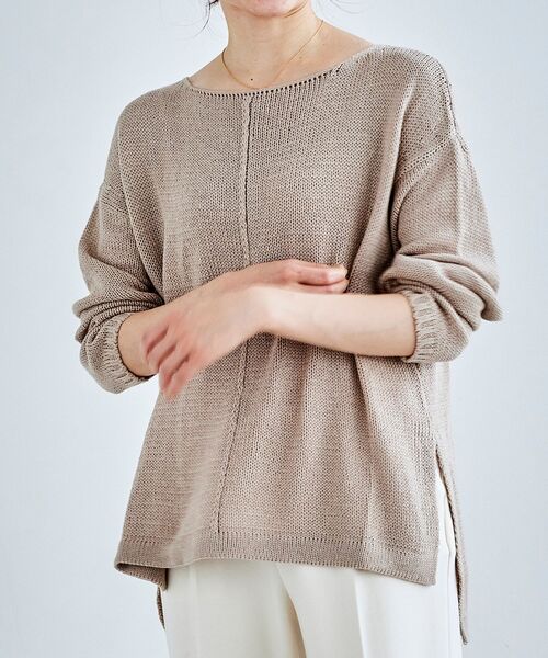 le.coeur blanc(ルクールブラン)の「ルーズシルエットニットプルオーバー(ニット/セーター・レディース・カーキオリーブ/ベージュ/イエロー・FREE)」の9枚目の写真