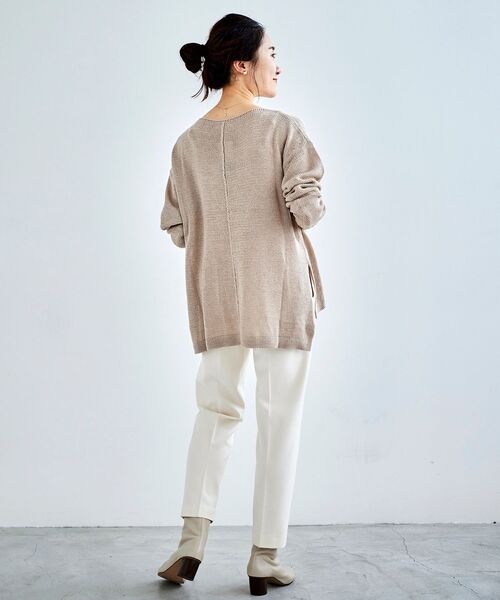 le.coeur blanc(ルクールブラン)の「ルーズシルエットニットプルオーバー(ニット/セーター・レディース・カーキオリーブ/ベージュ/イエロー・FREE)」の4枚目の写真