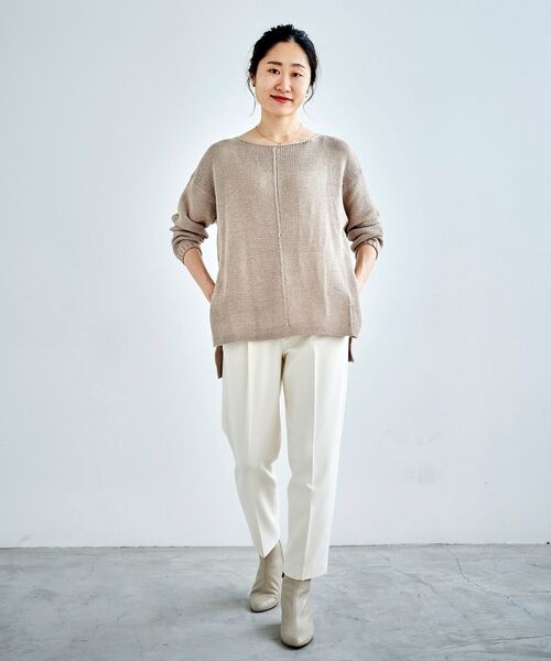 le.coeur blanc(ルクールブラン)の「ルーズシルエットニットプルオーバー(ニット/セーター・レディース・カーキオリーブ/ベージュ/イエロー・FREE)」の12枚目の写真