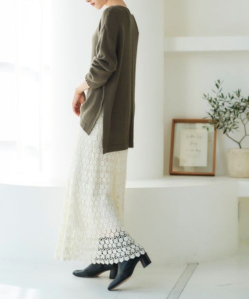 le.coeur blanc(ルクールブラン)の「ルーズシルエットニットプルオーバー(ニット/セーター・レディース・カーキオリーブ/ベージュ/イエロー・FREE)」の15枚目の写真