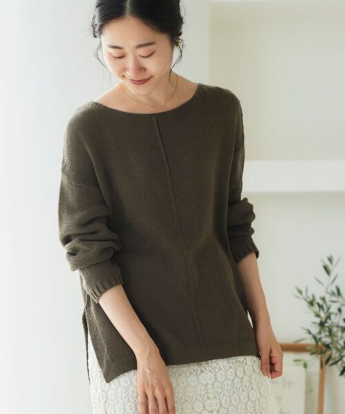le.coeur blanc(ルクールブラン)の「ルーズシルエットニットプルオーバー(ニット/セーター・レディース・カーキオリーブ/ベージュ/イエロー・FREE)」の22枚目の写真
