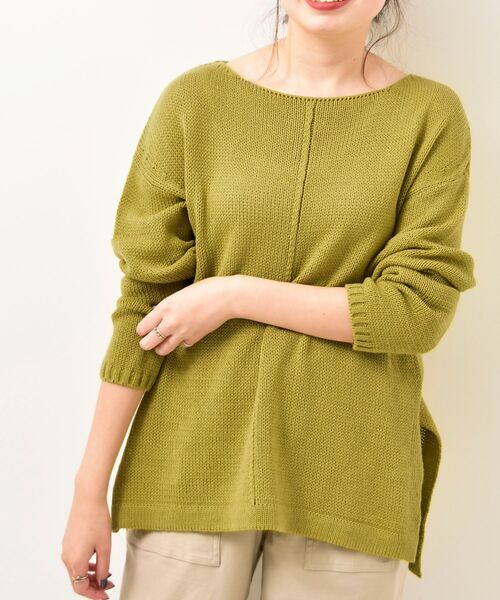 le.coeur blanc(ルクールブラン)の「ルーズシルエットニットプルオーバー(ニット/セーター・レディース・カーキオリーブ/ベージュ/イエロー・FREE)」の3枚目の写真