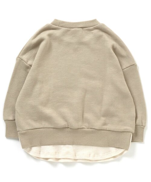 BREEZE(ブリーズ)の「/WEB限定 レイヤード風トレーナー(スウェット・キッズ・グリーン/ベージュ/グレー/レッド/ブラウン/ブルー/チャコール/ピンク・100/120/130/140/80/90/110)」の11枚目の写真