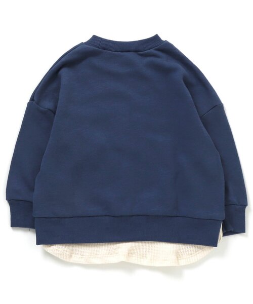 BREEZE(ブリーズ)の「/WEB限定 レイヤード風トレーナー(スウェット・キッズ・グリーン/ベージュ/グレー/レッド/ブラウン/ブルー/チャコール/ピンク・100/120/130/140/80/90/110)」の17枚目の写真