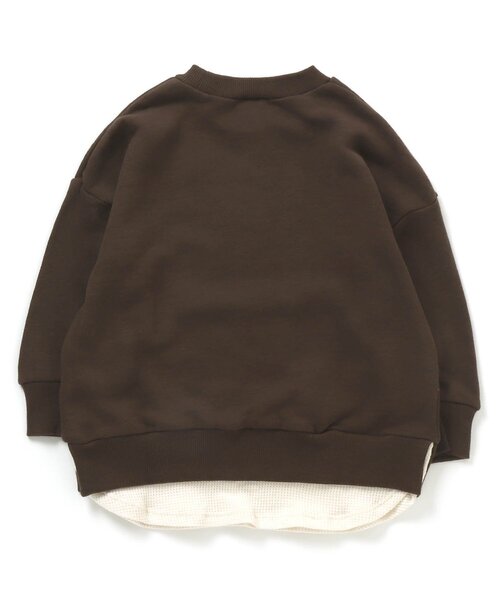 BREEZE(ブリーズ)の「/WEB限定 レイヤード風トレーナー(スウェット・キッズ・グリーン/ベージュ/グレー/レッド/ブラウン/ブルー/チャコール/ピンク・100/120/130/140/80/90/110)」の18枚目の写真