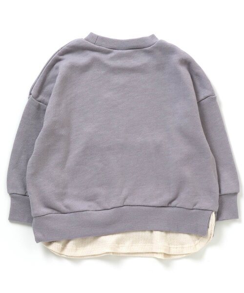 BREEZE(ブリーズ)の「/WEB限定 レイヤード風トレーナー(スウェット・キッズ・グリーン/ベージュ/グレー/レッド/ブラウン/ブルー/チャコール/ピンク・100/120/130/140/80/90/110)」の21枚目の写真