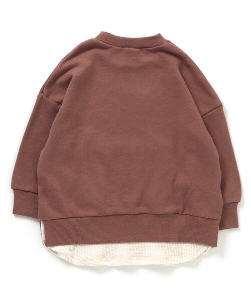 BREEZE(ブリーズ)の「/WEB限定 レイヤード風トレーナー(スウェット・キッズ・グリーン/ベージュ/グレー/レッド/ブラウン/ブルー/チャコール/ピンク・100/120/130/140/80/90/110)」の22枚目の写真