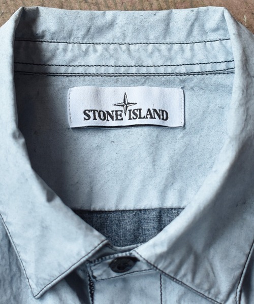 STONE ISLAND(ストーンアイランド)の「【ヴィンテージ古着】STONE ISLAND/ストーンアイランド 半袖シャツ(シャツ/ブラウス・メンズ・ブルー・LARGE)」の5枚目の写真