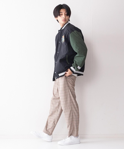 VISION STREET WEAR(ヴィジョンストリートウェア)の「【VISION STREET WEAR/ビジョンストリートウェア】カレッジ風ナイロンワッペンスタジャン 中綿仕様(スタジャン・メンズ・ブラック/グリーン/ブラウン系その他・LARGE/X-LARGE/MEDIUM)」の5枚目の写真