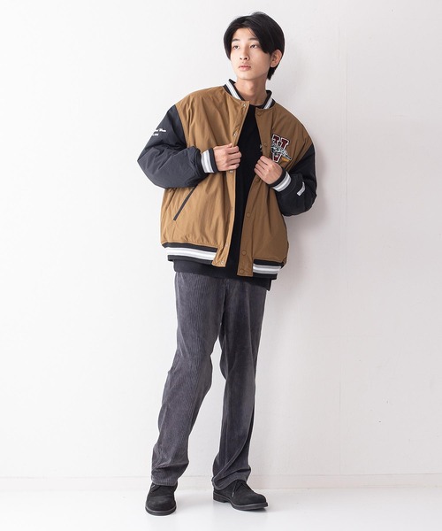 VISION STREET WEAR(ヴィジョンストリートウェア)の「【VISION STREET WEAR/ビジョンストリートウェア】カレッジ風ナイロンワッペンスタジャン 中綿仕様(スタジャン・メンズ・ブラック/グリーン/ブラウン系その他・LARGE/X-LARGE/MEDIUM)」の11枚目の写真
