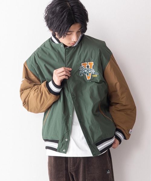 VISION STREET WEAR(ヴィジョンストリートウェア)の「【VISION STREET WEAR/ビジョンストリートウェア】カレッジ風ナイロンワッペンスタジャン 中綿仕様(スタジャン・メンズ・ブラック/グリーン/ブラウン系その他・LARGE/X-LARGE/MEDIUM)」の19枚目の写真