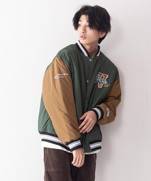 VISION STREET WEAR(ヴィジョンストリートウェア)の「【VISION STREET WEAR/ビジョンストリートウェア】カレッジ風ナイロンワッペンスタジャン 中綿仕様(スタジャン・メンズ・ブラック/グリーン/ブラウン系その他・LARGE/X-LARGE/MEDIUM)」の20枚目の写真