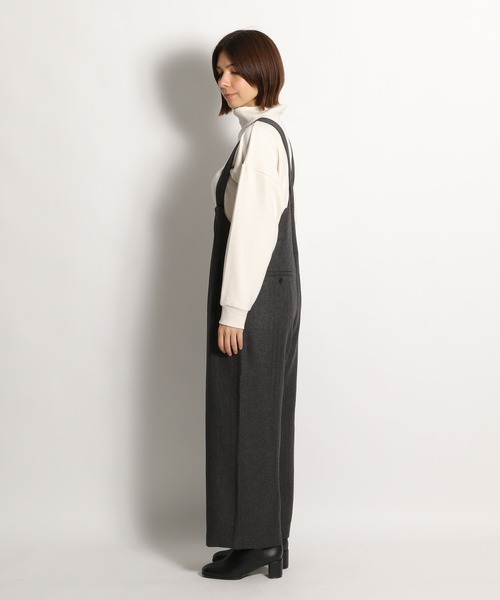 niko and（ニコアンド）の「ウールライクワイドサロペット