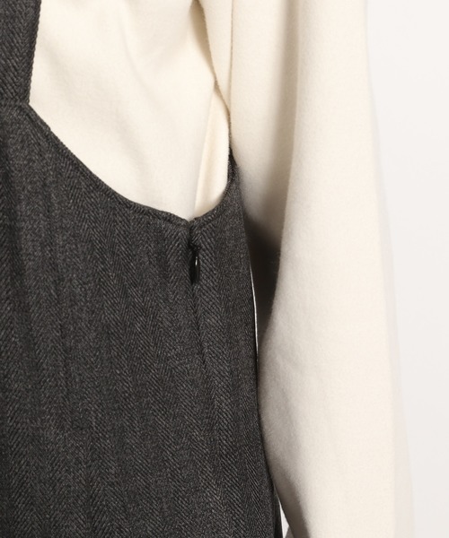 niko and...（ニコアンド）の「ウールライクワイドサロペット（サロペット/オーバーオール・レディース・ベージュ/ブラウン/チャコール・MEDIUM/LARGE）」の12枚目の写真