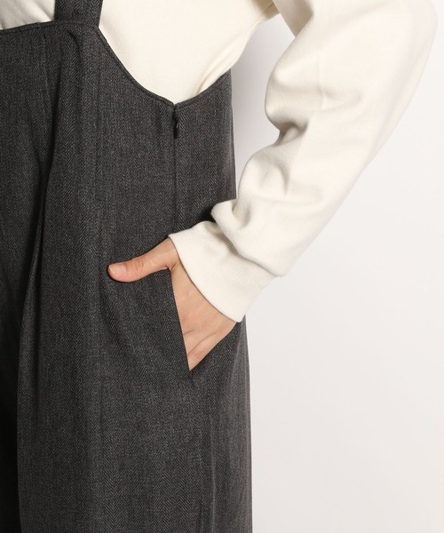 niko and...（ニコアンド）の「ウールライクワイドサロペット（サロペット/オーバーオール・レディース・ベージュ/ブラウン/チャコール・MEDIUM/LARGE）」の7枚目の写真