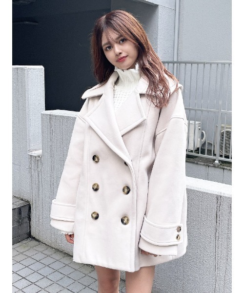 ENVYM（アンビー）の「ビックカラーダブルＣＴ（その他アウター・レディース・ブラウン/アイボリー/ブラック・FREE）」の8枚目の写真