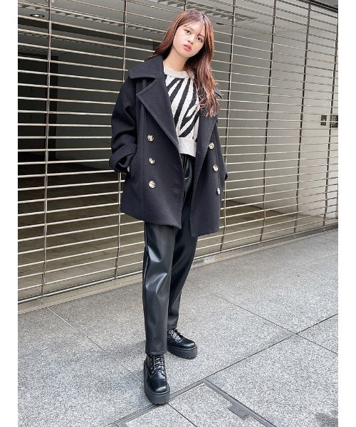 ENVYM（アンビー）の「ビックカラーダブルＣＴ（その他アウター・レディース・ブラウン/アイボリー/ブラック・FREE）」の15枚目の写真