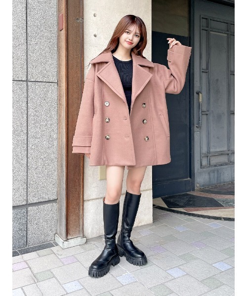 ENVYM（アンビー）の「ビックカラーダブルＣＴ（その他アウター・レディース・ブラウン/アイボリー/ブラック・FREE）」の17枚目の写真