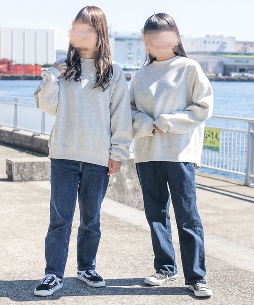 PairPair(ペアペア)の「裏起毛リブ付きプルオーバー(ユニセックス)(スウェット・レディース・オートミール/グレイッシュブルー・MEDIUM/LARGE)」の7枚目の写真