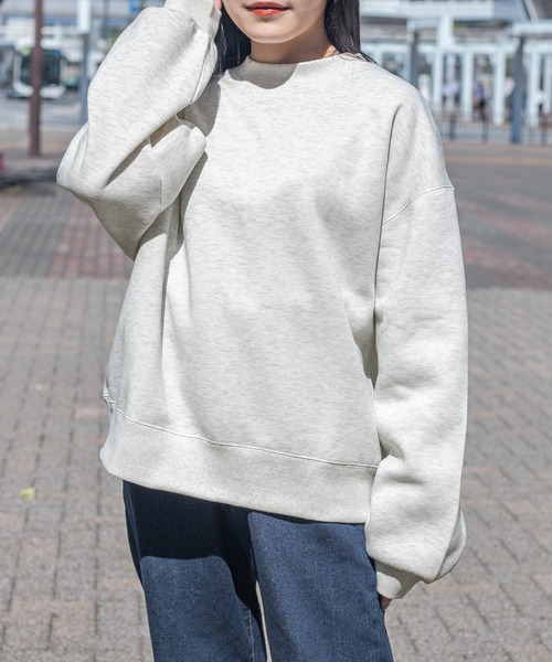 PairPair(ペアペア)の「裏起毛リブ付きプルオーバー(ユニセックス)(スウェット・レディース・オートミール/グレイッシュブルー・MEDIUM/LARGE)」の10枚目の写真