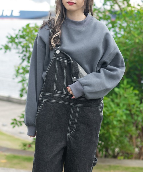 PairPair(ペアペア)の「裏起毛リブ付きプルオーバー(ユニセックス)(スウェット・レディース・オートミール/グレイッシュブルー・MEDIUM/LARGE)」の8枚目の写真